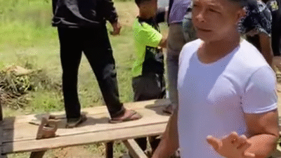 Pemuda Kampung Cemparam Jaya Gotong Royong Bangun Pos Ronda Tindaklanjuti Instruksi Bupati