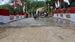 Jembatan Aramco Dibangun di Bener Meriah, TNI dan Warga Bersatu Buka Akses Ekonomi Desa